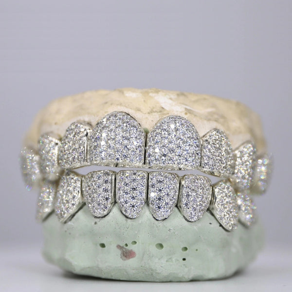 8 On 8 Iced Out VVS1 Moissanite Grillz For Him