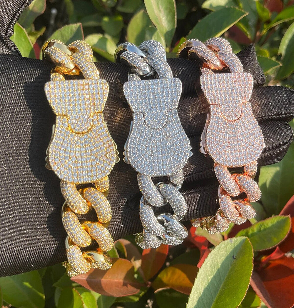 Moissanite Iced Out Cuban Link Hip Hop Bracelet