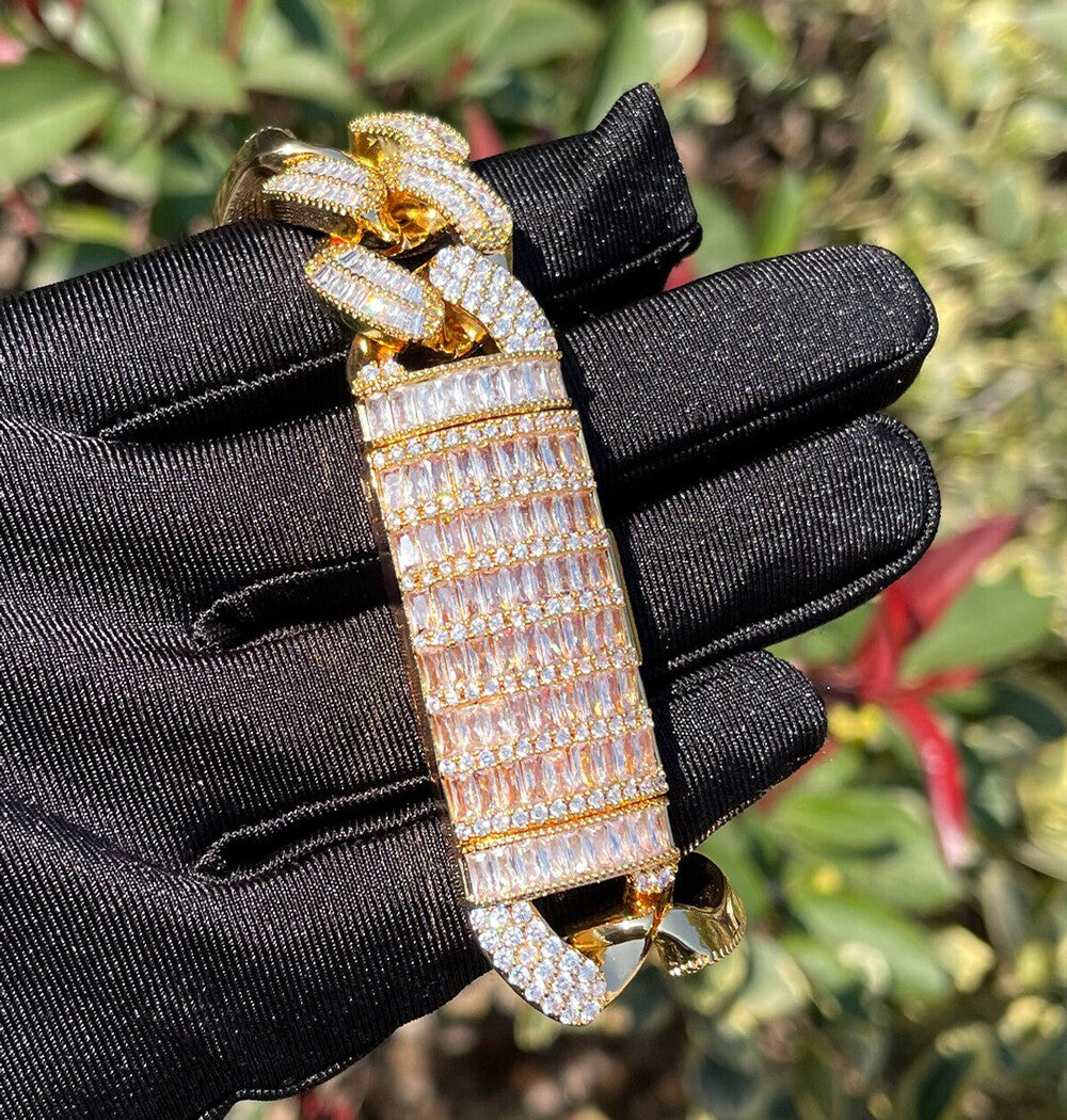 Moissanite Designer Link Cuban Hip Hop Bracelet