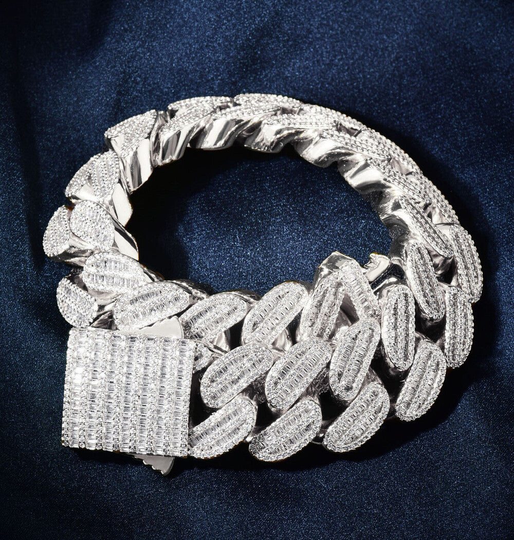 Iced Out Moissanite Hip Hop Bracelet For Men