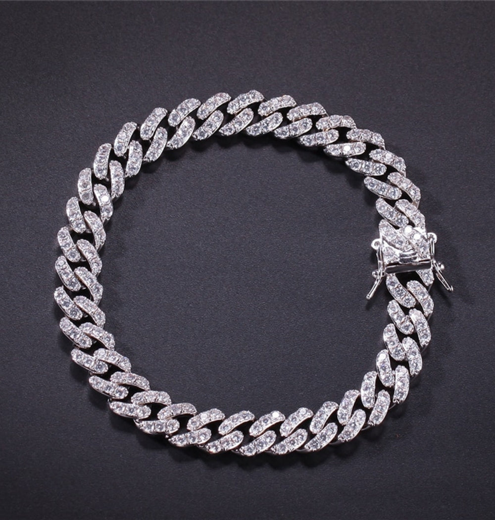 Round Cut Moissanite Classic Hip Hop Bracelet