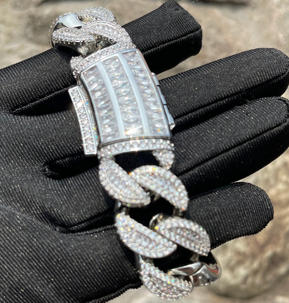Colorless Moissanite Miami Iced Out Luxury Hip Hop Bracelet