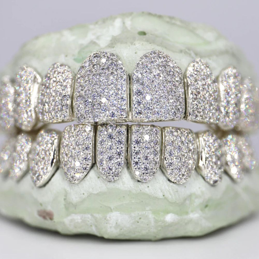 10 On 10 VVS1 Iced Out  Moissanite Grillz