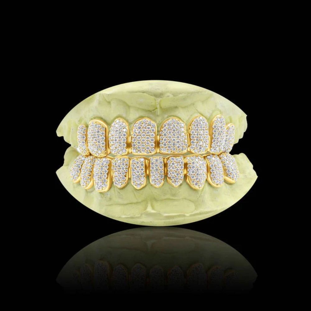 8 On 8 Moissanite Iced Out Grillz For Men