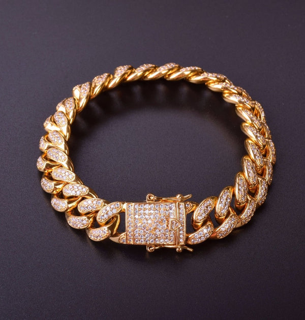 Round Cut Iced Out Miami Hip Hop Bracelet