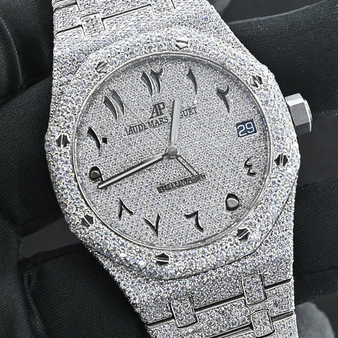 Moissanite Diamond Iced Out Stainless Steel Hip Hop Luxury Watch for Him