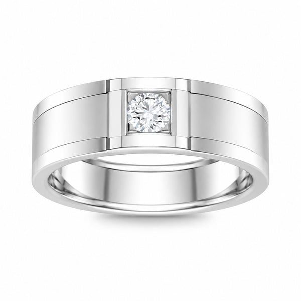 Lab Grown Diamond Round Cut Men's Wedding Band