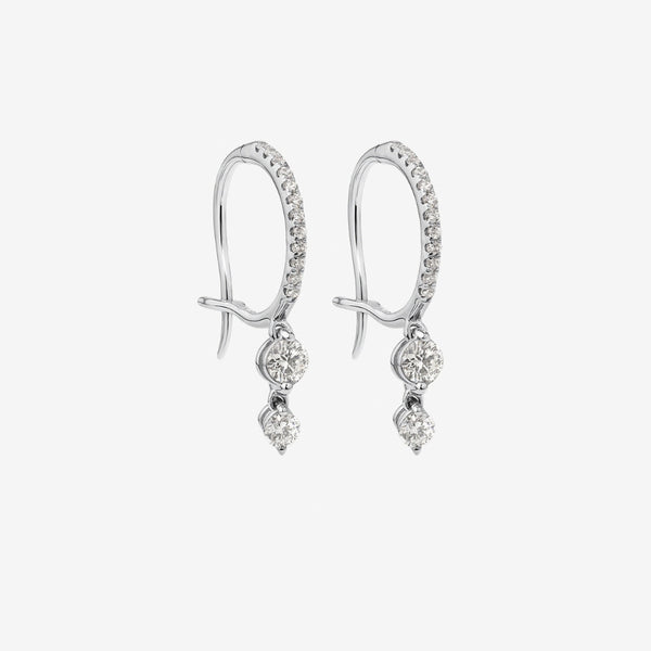 Round Cut Moissanite Women's Drop Dangle Earrings