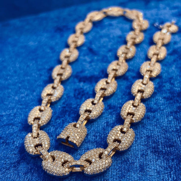 Round Cut Lab Grown Diamond Iced Out Hip Hop Chain