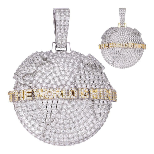 Iced Out Moissanite The World Is Mine Hip Hop Pendant