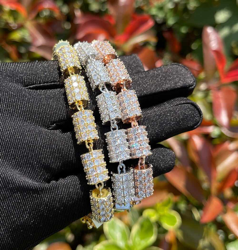 VVS1 Moissanite Iced Out Cuban Link  Bracelet