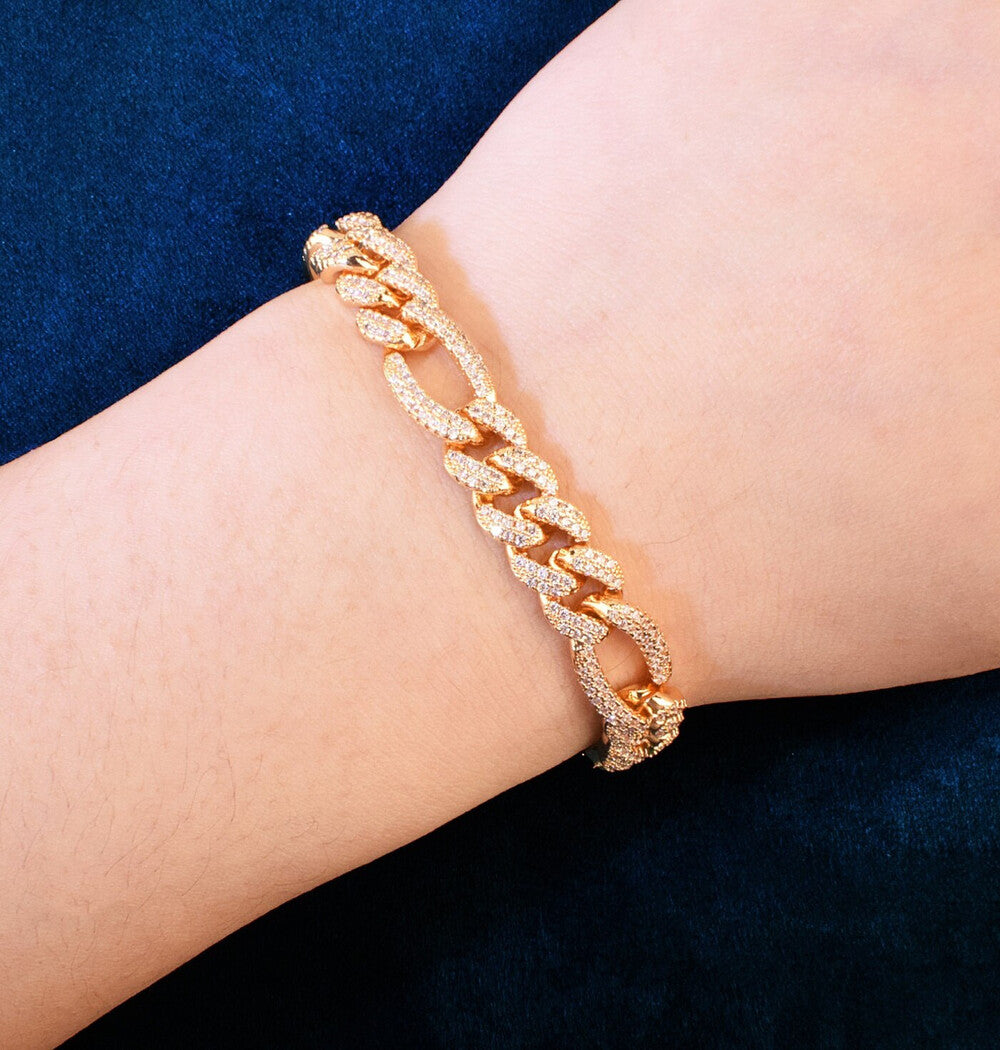 Moissanite Iced Out Cuban Hip Hop Bracelet