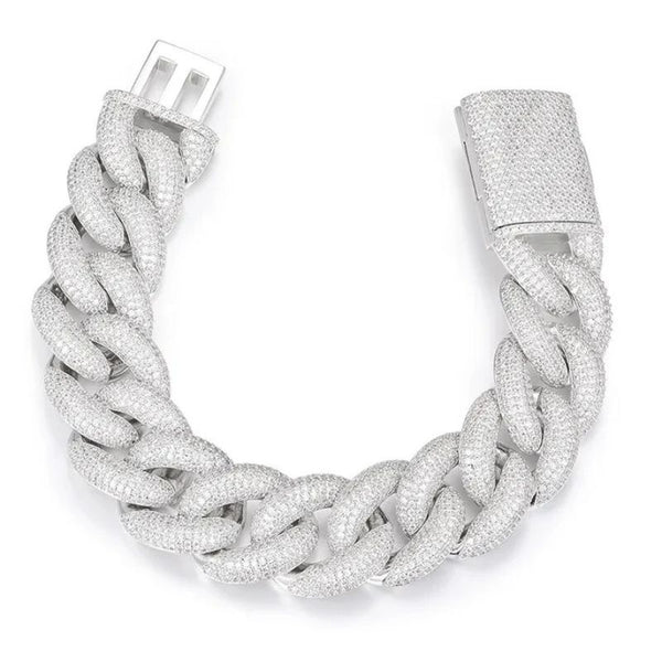 Iced Out Moissanite Miami Cuban Link Bracelet