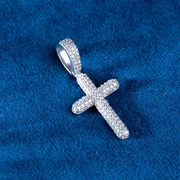 Moissanite Iced Out Unisex Cross Pendant