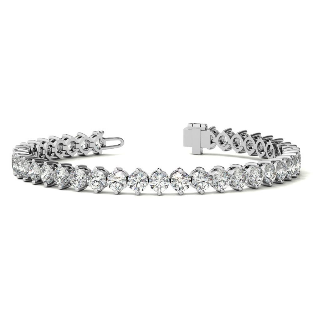 Round Cut Moissanite Tennis Bracelet For Women