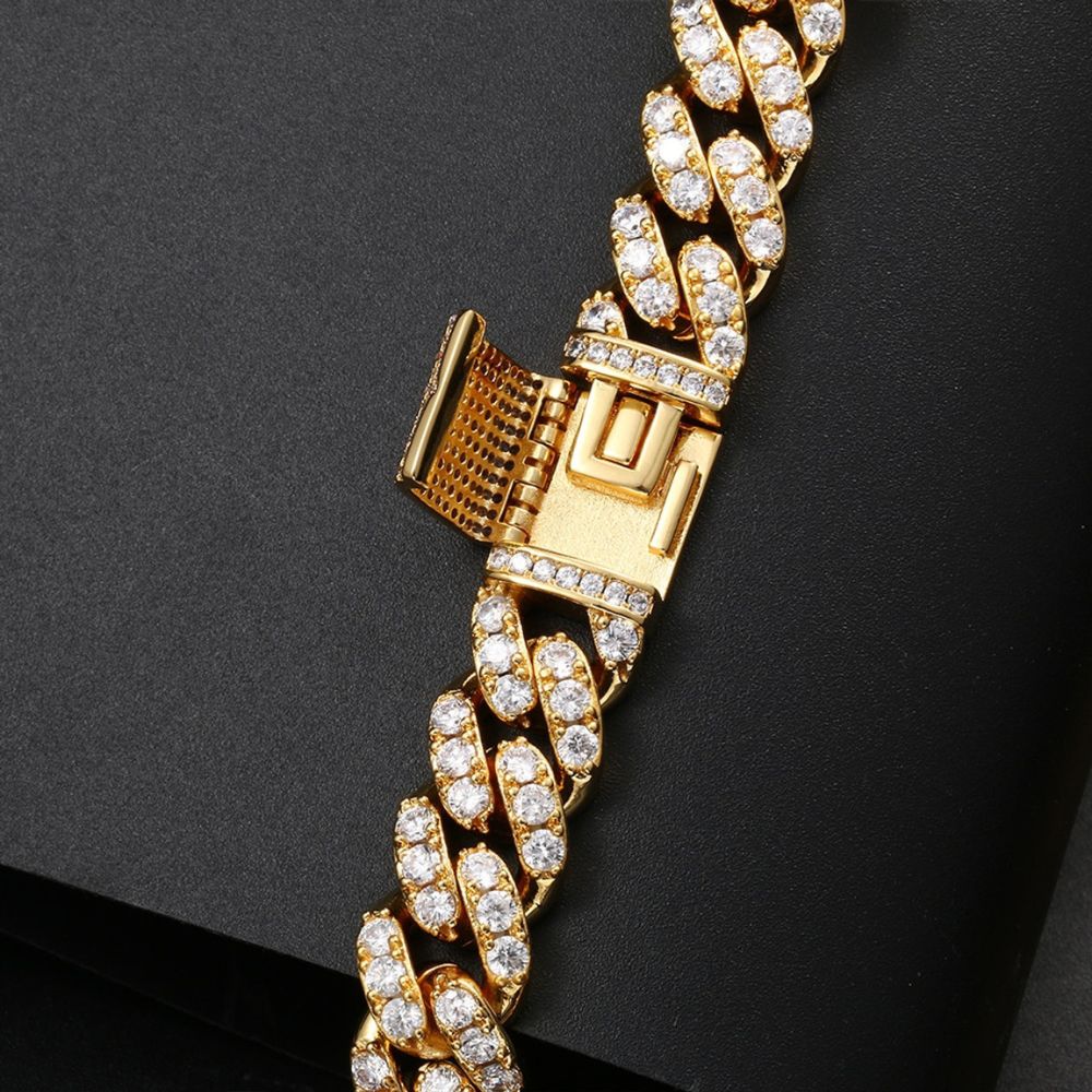 Men's Wear Round Cut Lab Grown Diamond Iced Out Chain