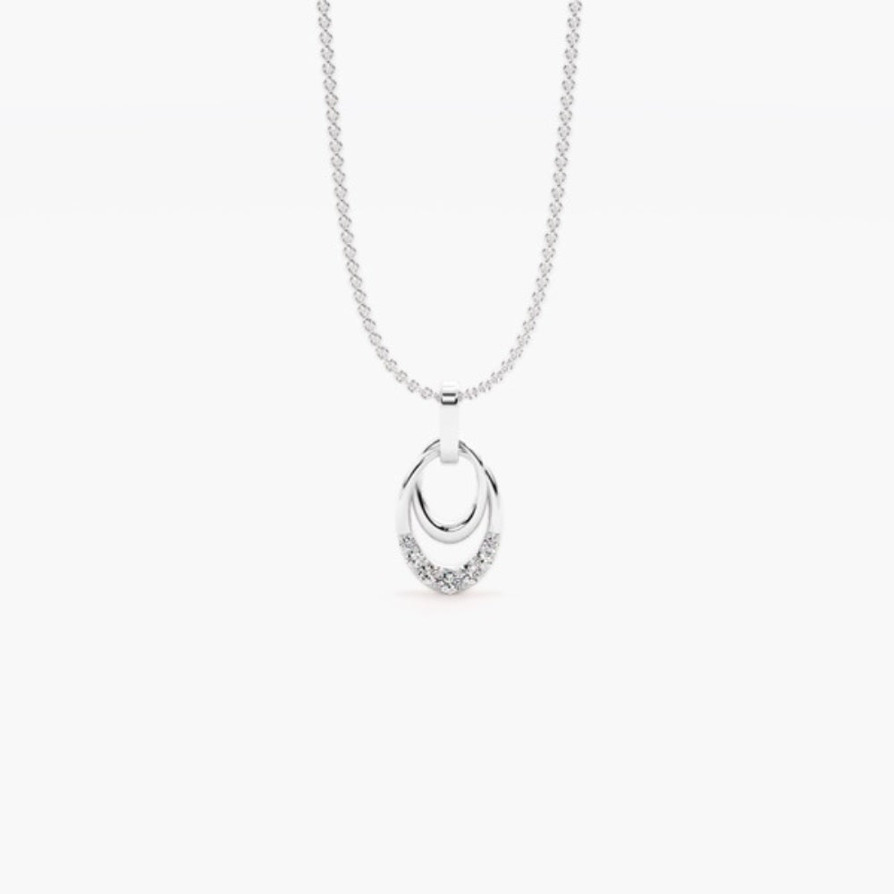 Round Brilliant Cut Pave Set Moissanite Pendant
