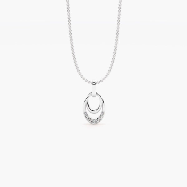 Round Brilliant Cut Pave Set Moissanite Pendant