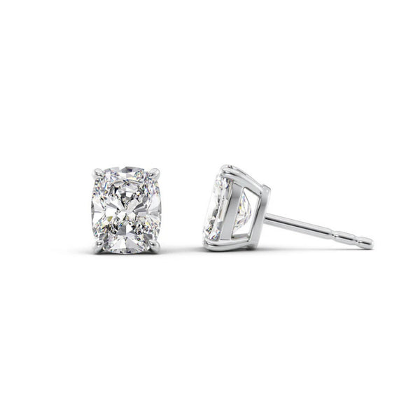 Moissanite Elongated Cushion Cut Stud Earring