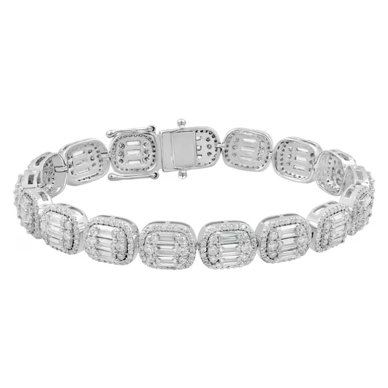 Baguette Cut Moissanite Diamond Iced Out Bracelet