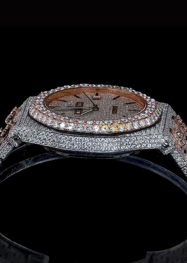 Iced Out Hip Hop Luxury Watch Royal Oak Diamond Wrist Watch