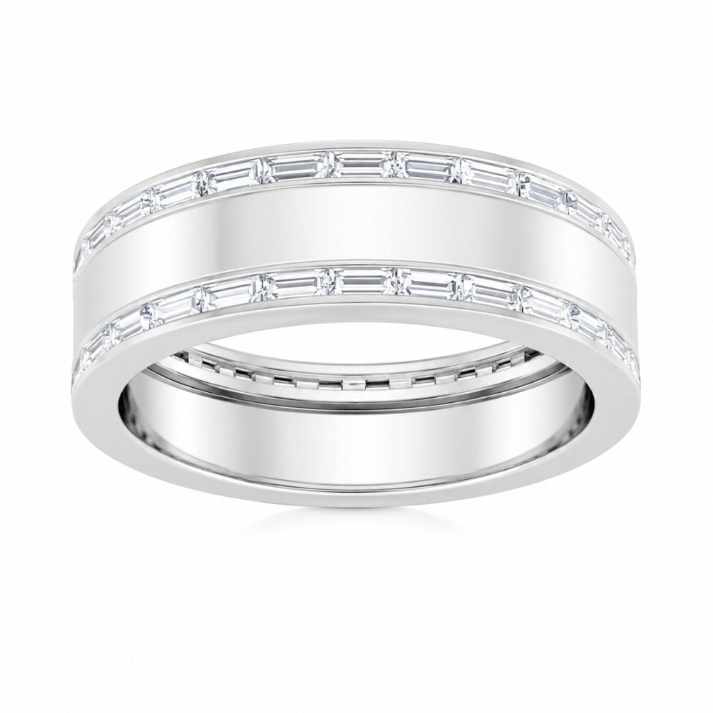 Baguette Cut Channel Set Lab Grown Diamond Wedding Band