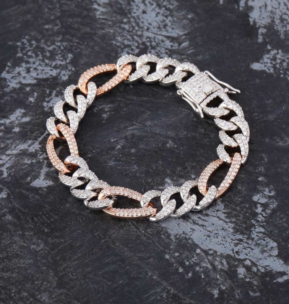 Round Cut VVS1 Moissanite Iced Out Hip Hop Bracelet