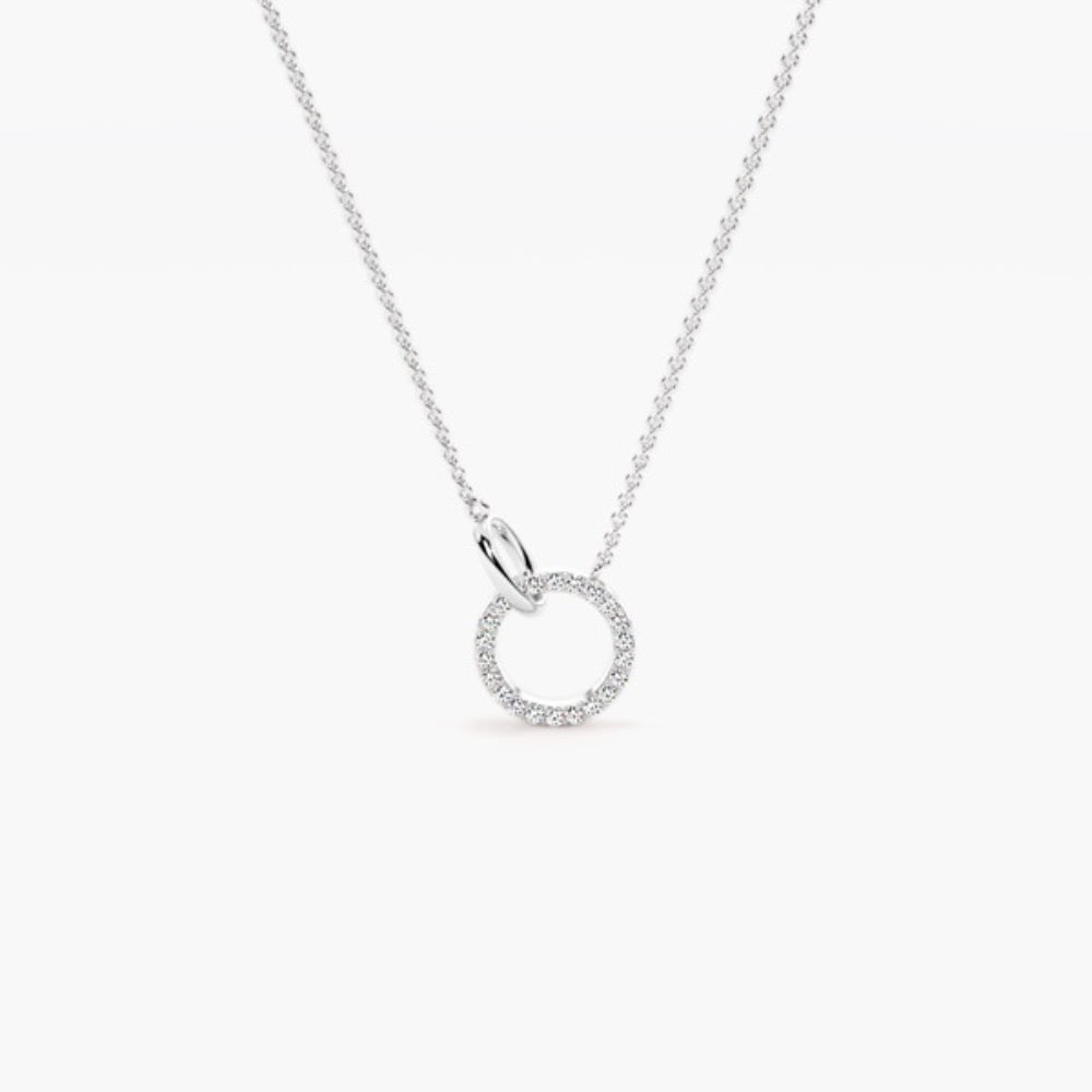 VVS1 Round Cut Moissanite Pendant