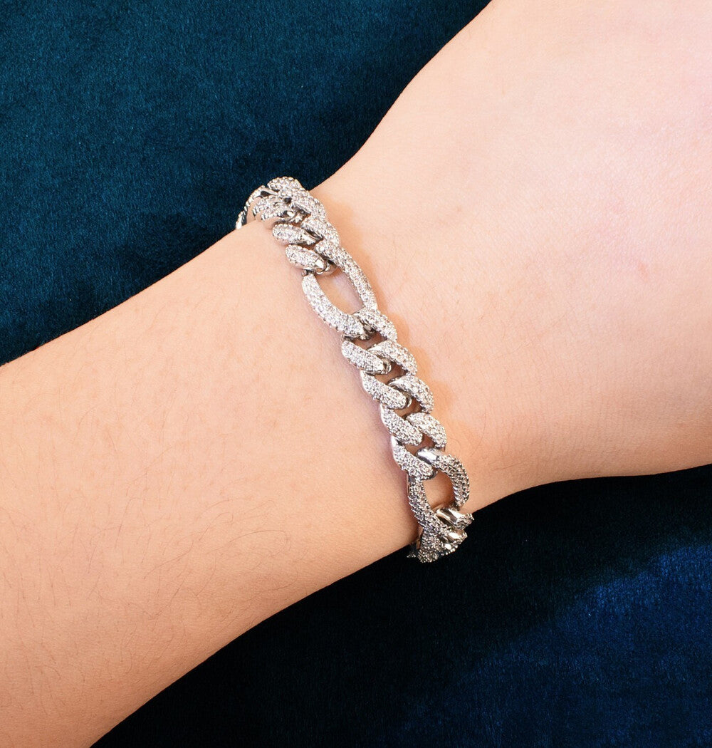 Moissanite Iced Out Cuban Hip Hop Bracelet