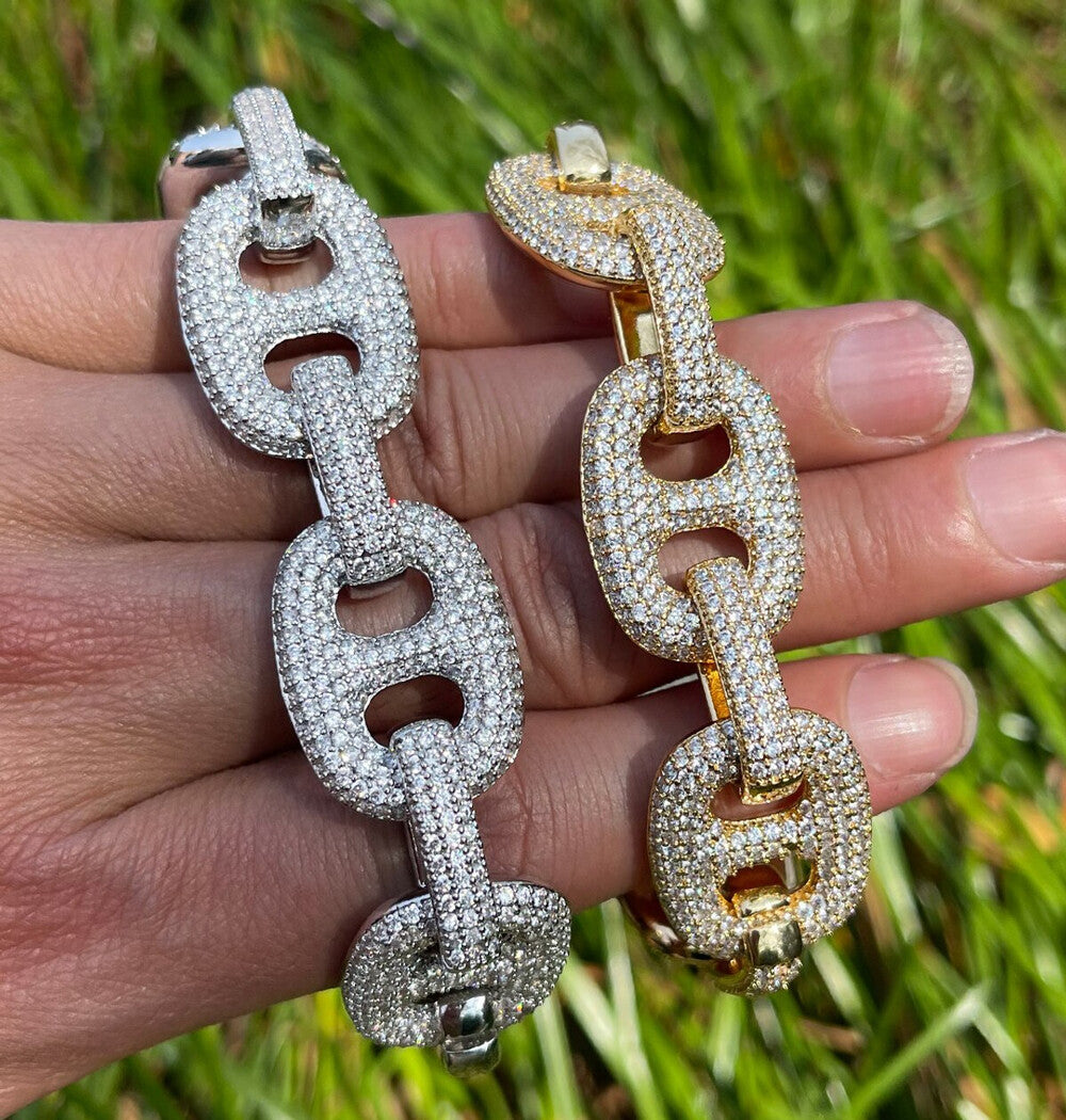 Colorless Moissanite Iced Out Men's Hip Hop Bracelet