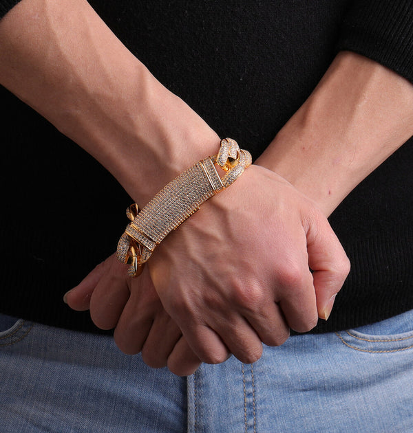 Luxury Link Cuban Moissanite Hip Hop Bracelet