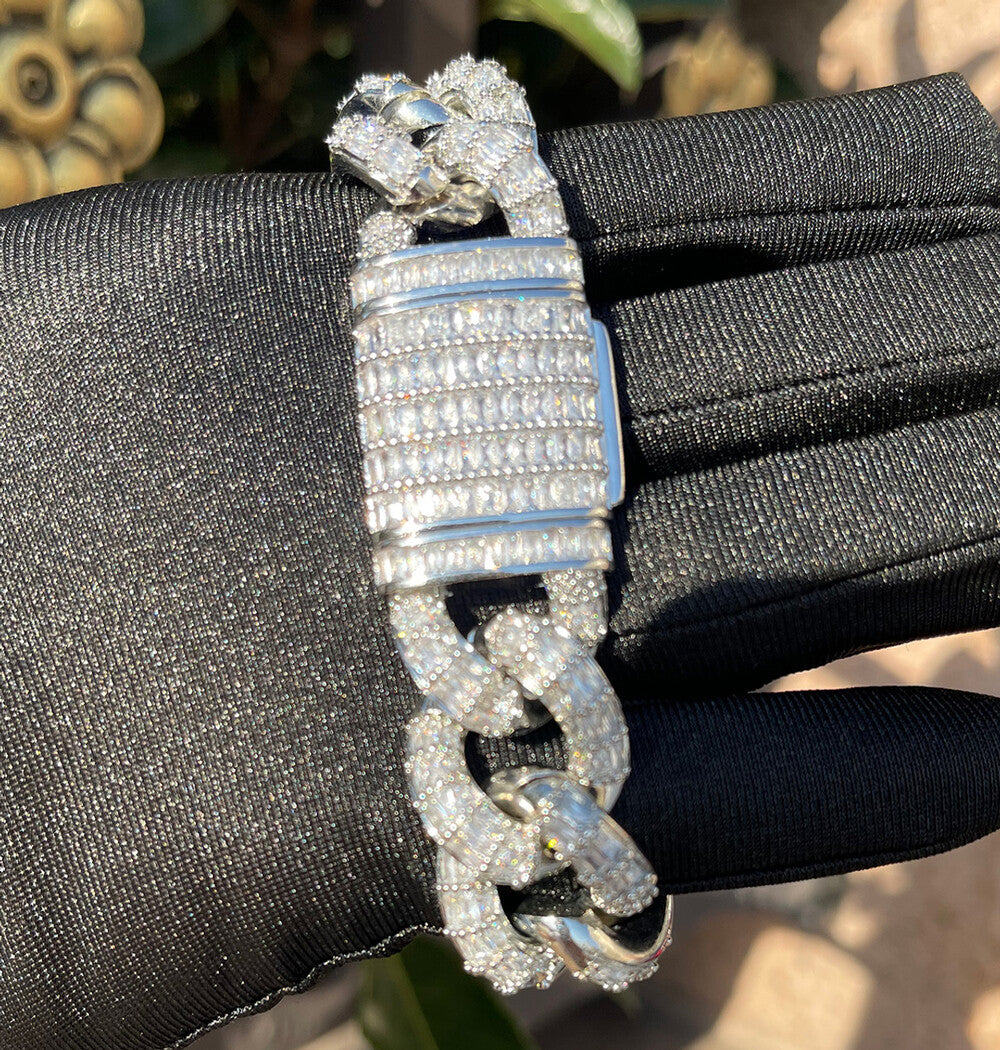 Iced Out Moissanite Classic Bracelet For Men's