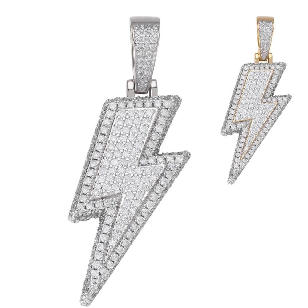 Iced Out Moissanite Diamond Elegant Flash Pendant