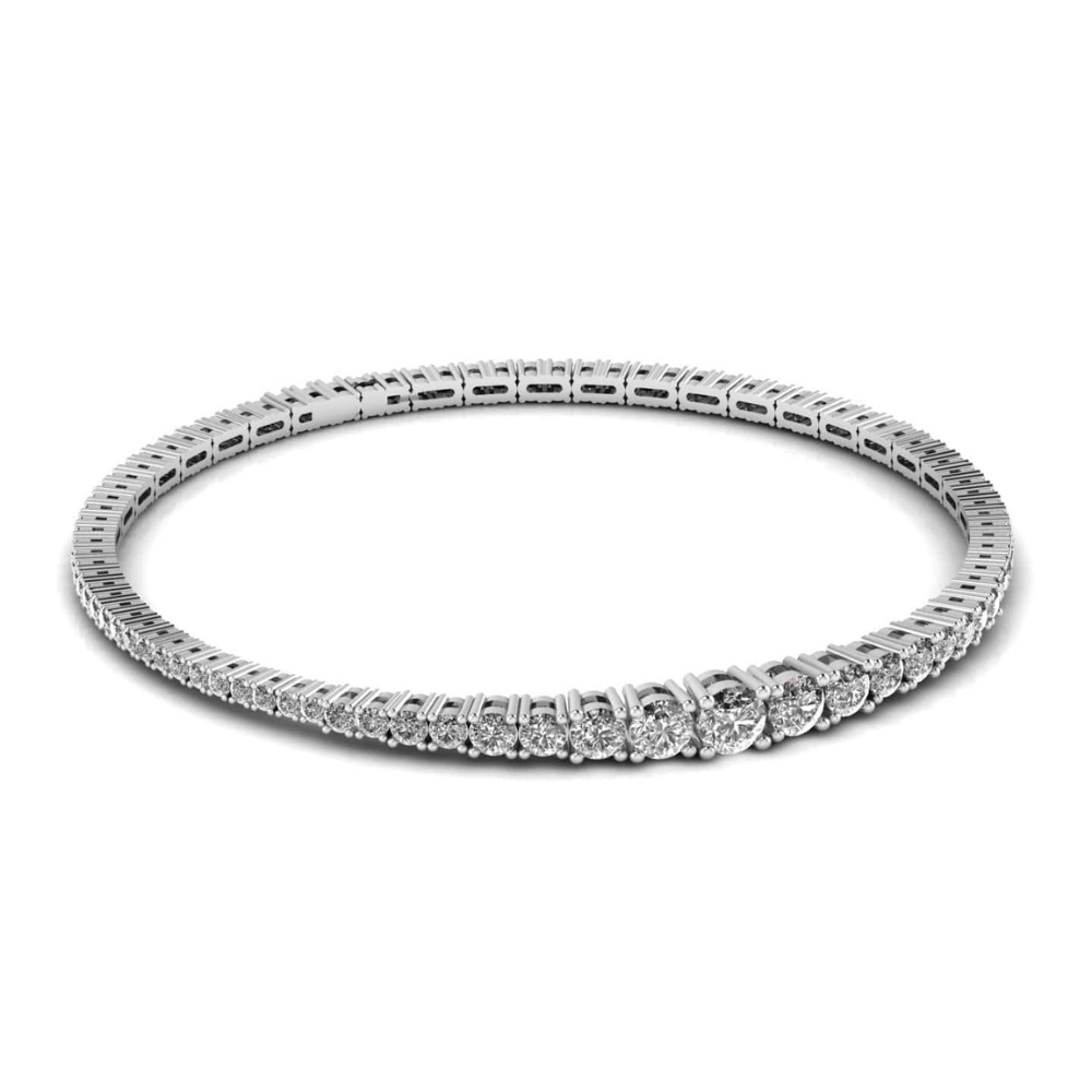 Round Cut Moissanite Classic Tennis Bracelet