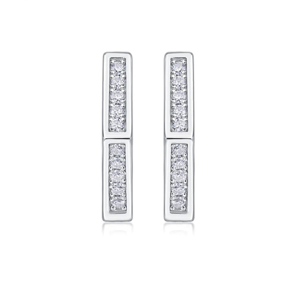 Round Cut Moissanite Women's Hoop Earrings