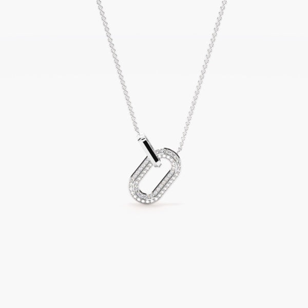 Colorless Round Cut Bezel Set Moissanite Pendant