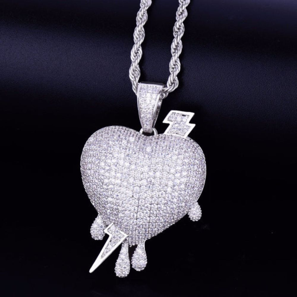 Lab Grown Diamond Round Cut Iced Out Hip Hop Pendant