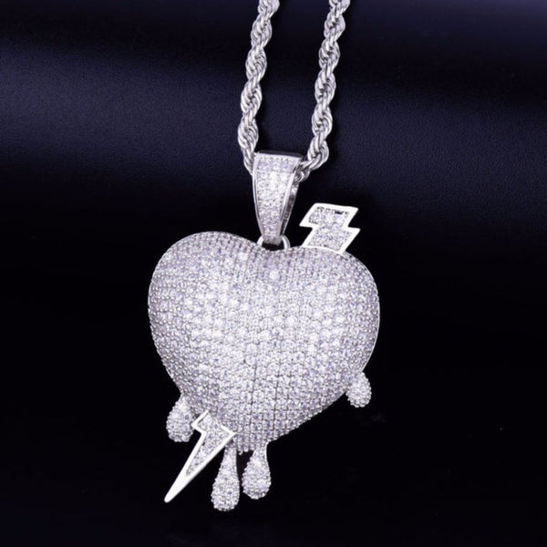 Lab Grown Diamond Round Cut Iced Out Hip Hop Pendant