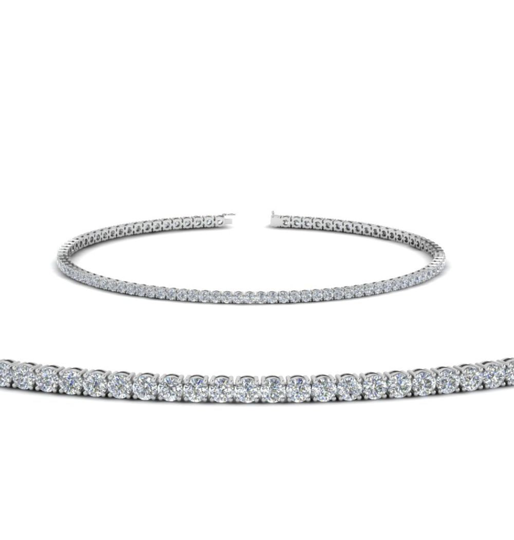 Round Cut Moissanite Women's Tennis Bracelet