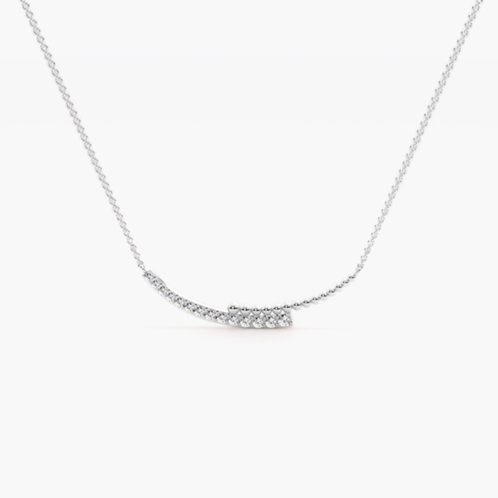 Round Cut Moissanite Pave Set Pendant