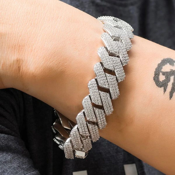 Moisssanite Cuban Bracelet Iced Out Hip Hop Bracelets