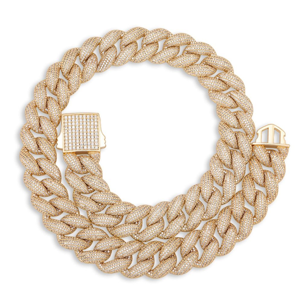Lab Grown Diamond Round Cut Iced Out Men's Chain