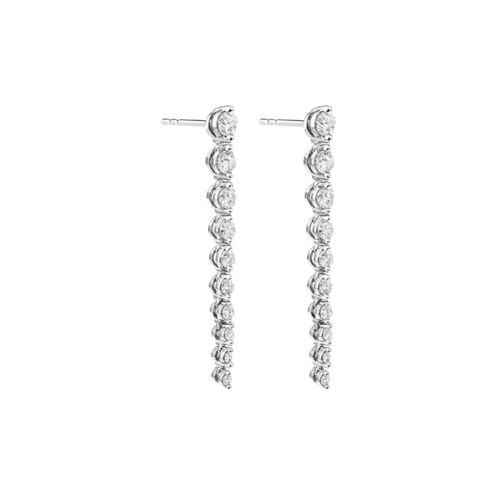 Moissanite Round Cut Drop Dangle Earrings For Her