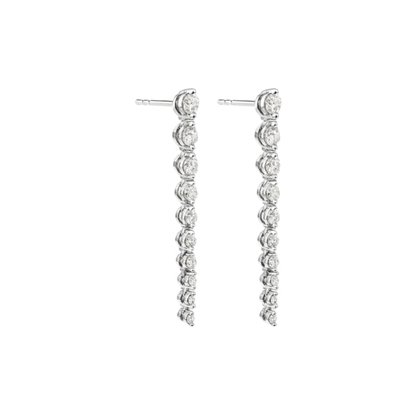 Moissanite Round Cut Drop Dangle Earrings For Her
