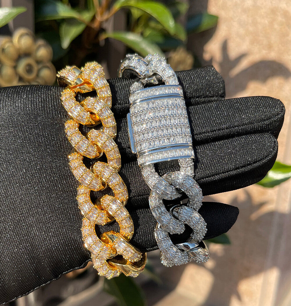 Iced Out Moissanite Classic Bracelet For Men's