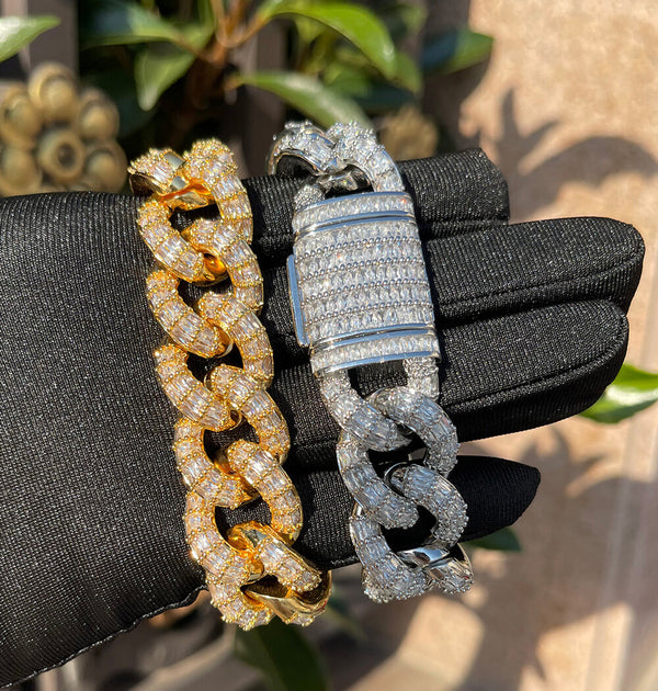 Iced Out Moissanite Classic Bracelet For Men's