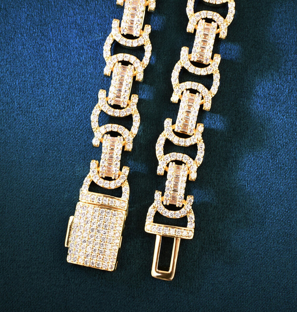 Moissanite Iced Out Link Cuban Hip Hop Bracelet
