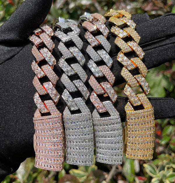 VVS1 Moissanite Iced Out Classic Link Cuban Bracelet