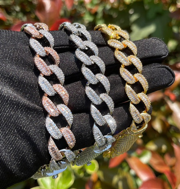 Iced Out Moissanite Link Hip Hop Bracelet
