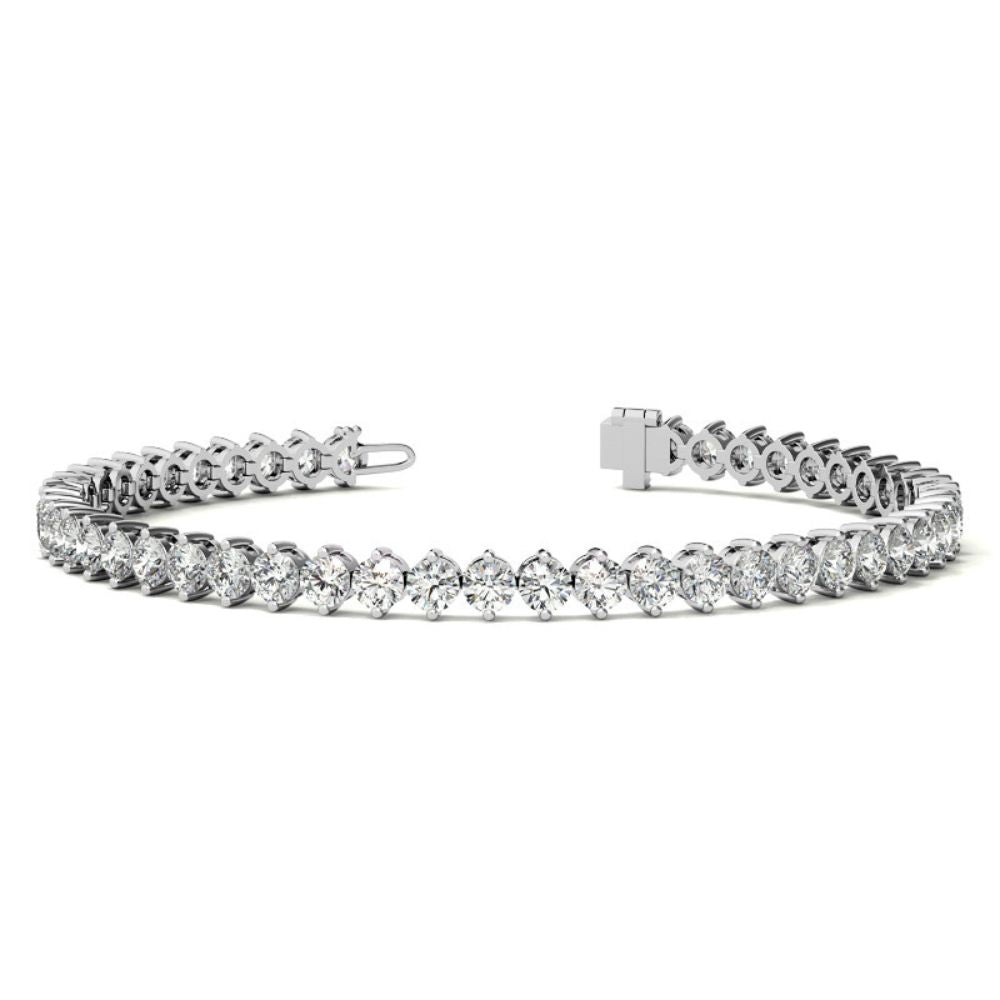 Women's Wear Round Cut Moissanite Tennis Bracelet